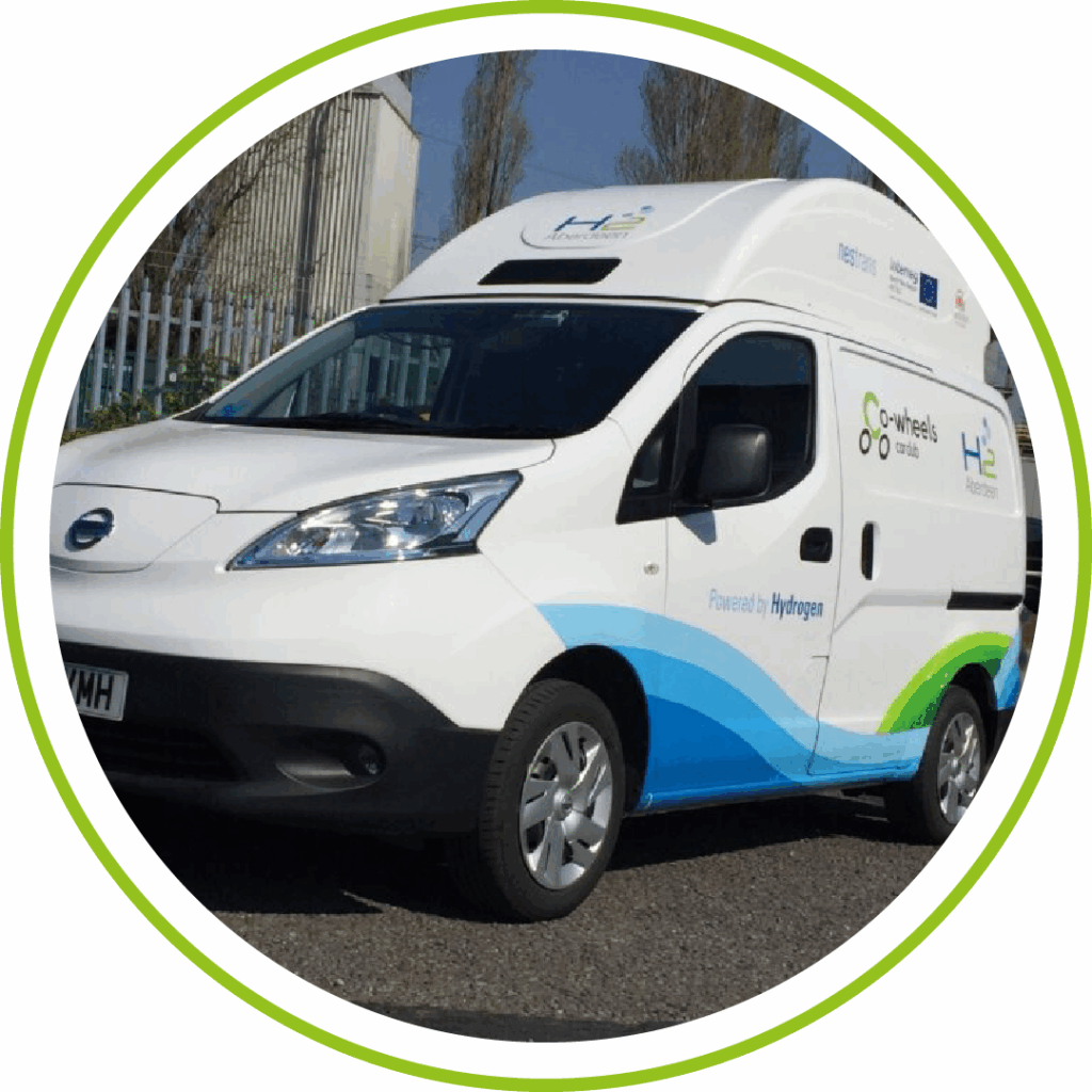 ULEMCo hydrogen fuel cell range extender test vehicle