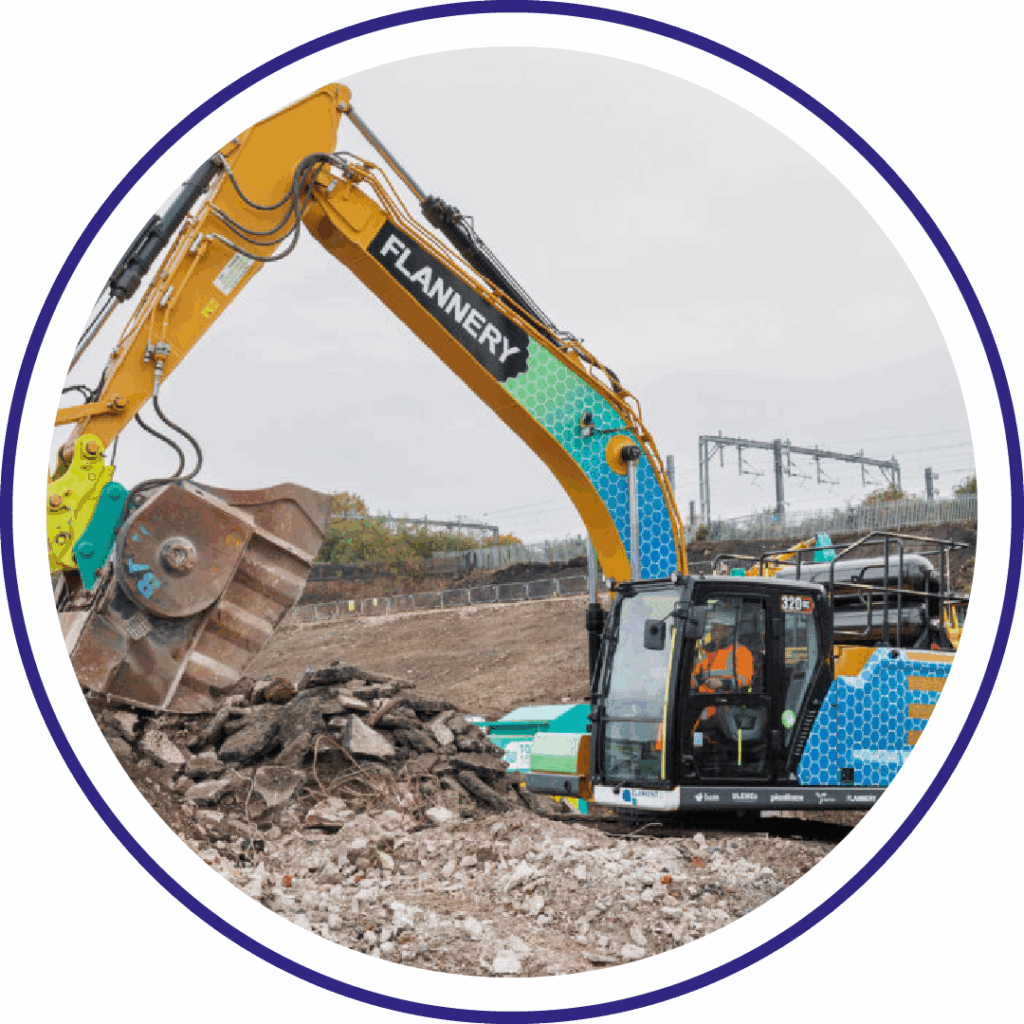 ULEMCo hydrogen-powered excavator for construction and engineering equipment